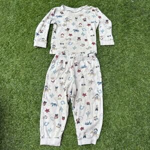 Vtg Miniwear Baby Boy Pajamas Sleep Set 18M Cowboy‎ Puppy Western